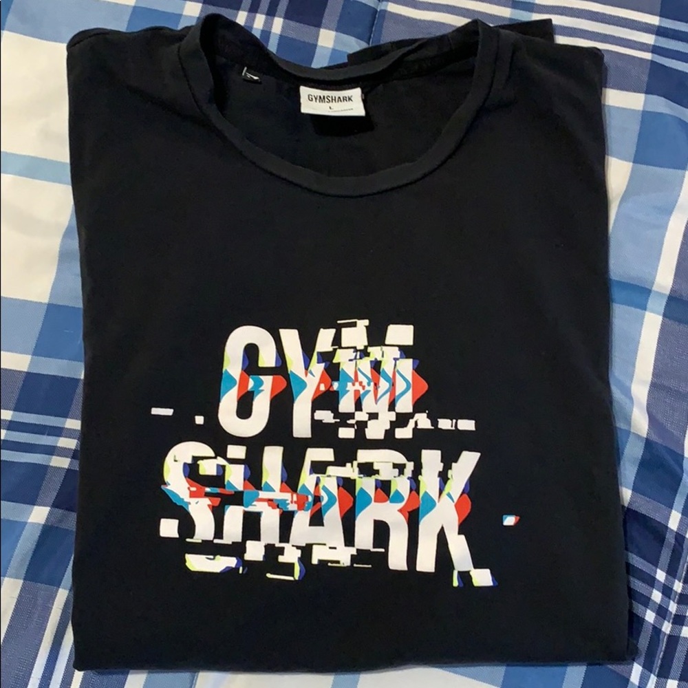 Black GymShark Glitch T-Shirt